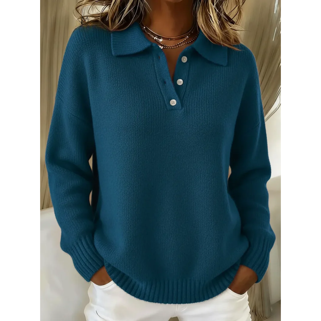 Zoé | Pull doux à col polo