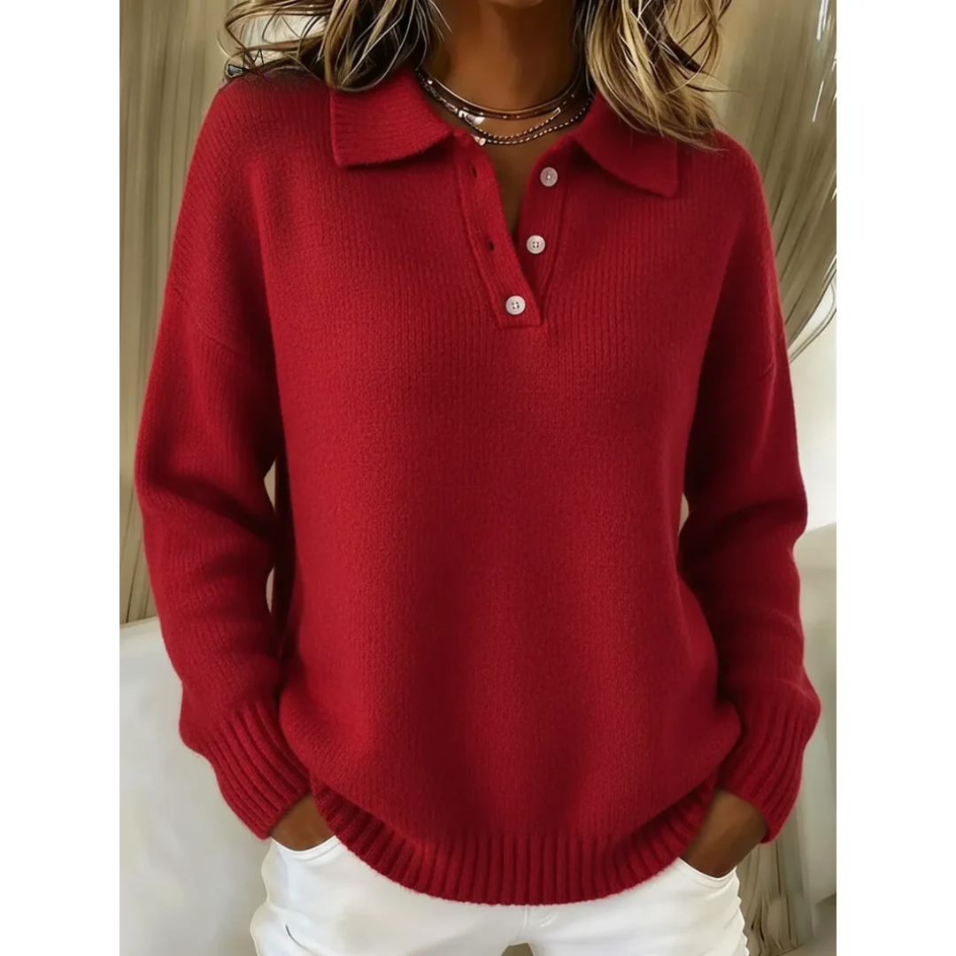Zoé | Pull doux à col polo