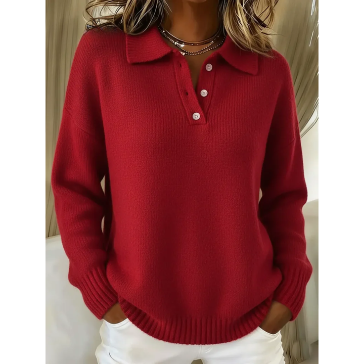 Zoé | Pull doux à col polo