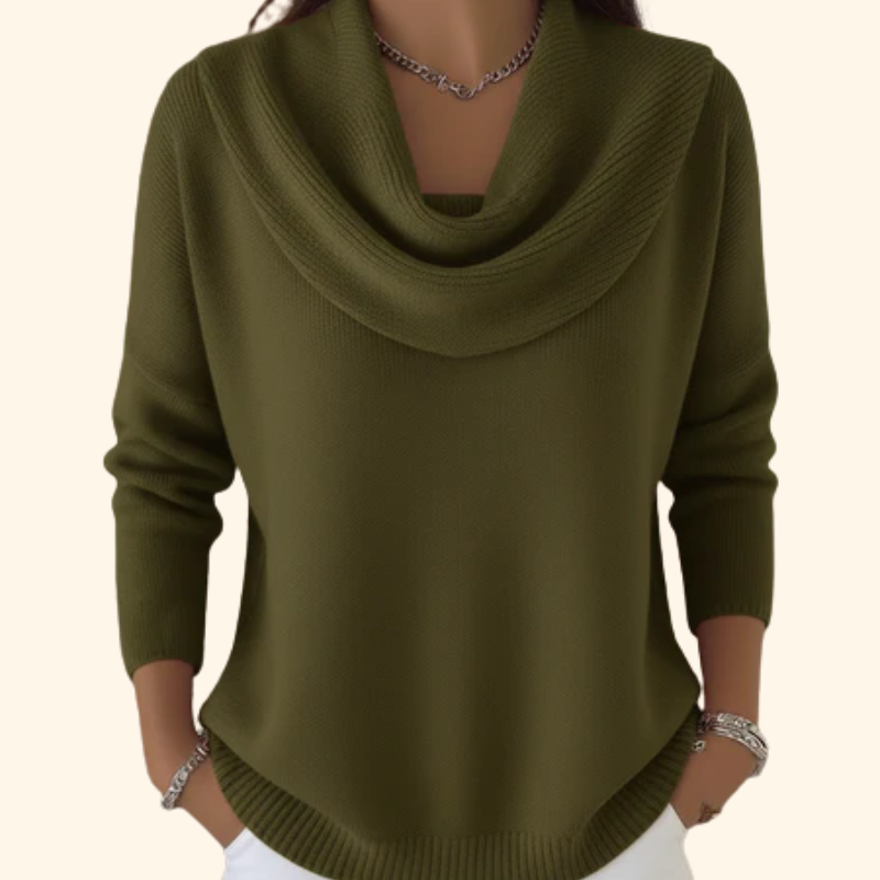 Noémie | Pull à col drapé