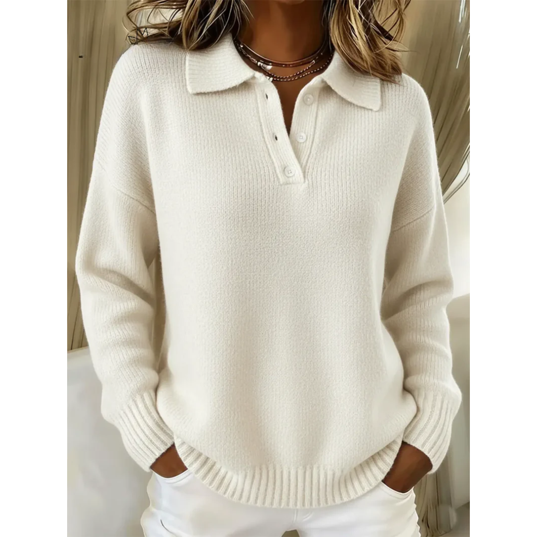 Zoé | Pull doux à col polo