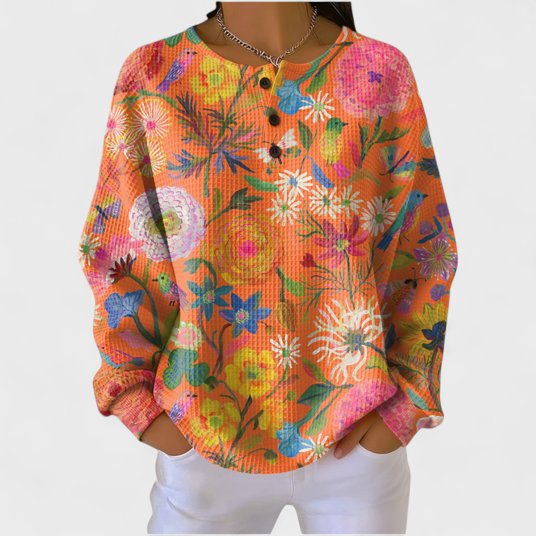 Lucie | Sweat-shirt avec imprimé floral coloré