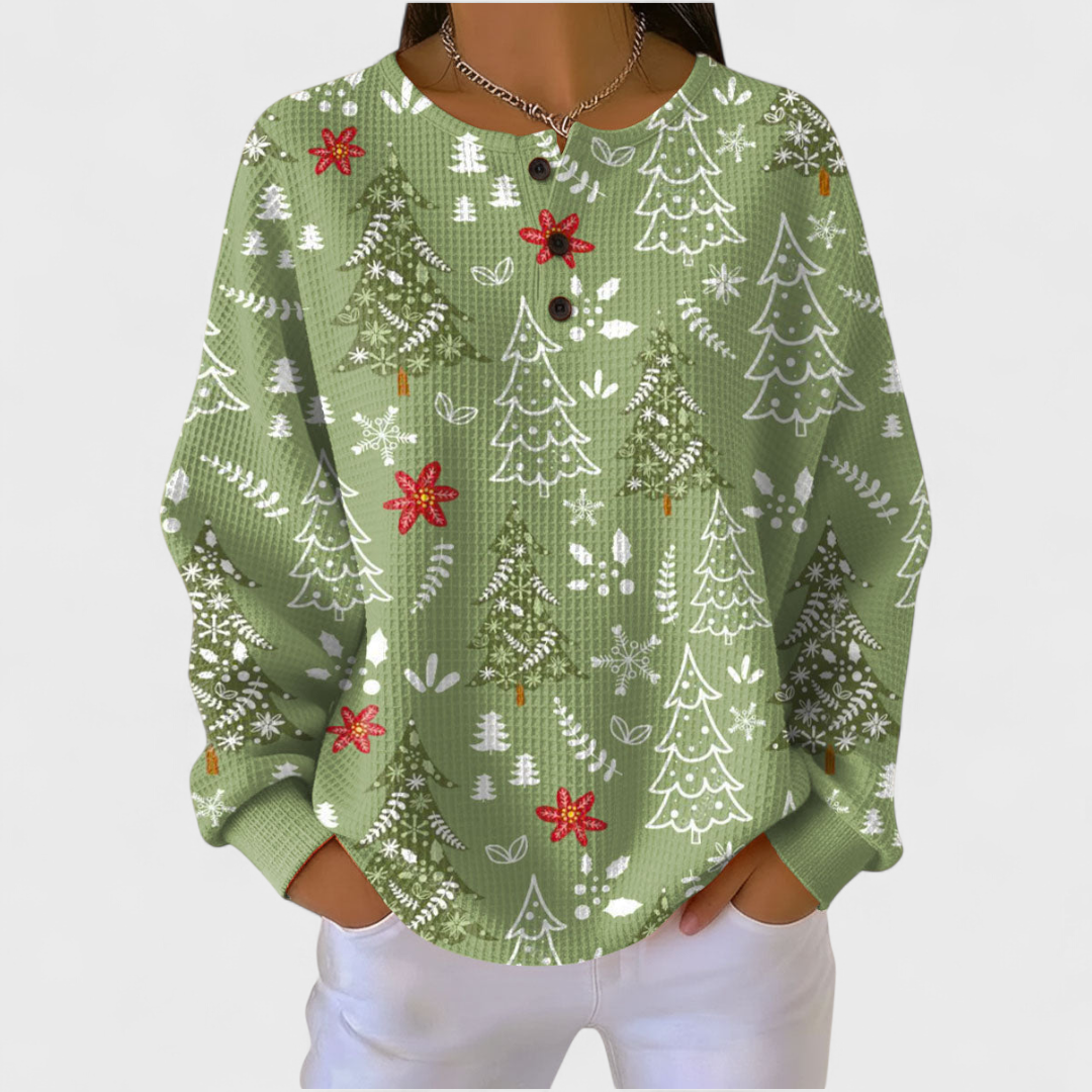 Lisa | Pull avec motif de sapin de Noël