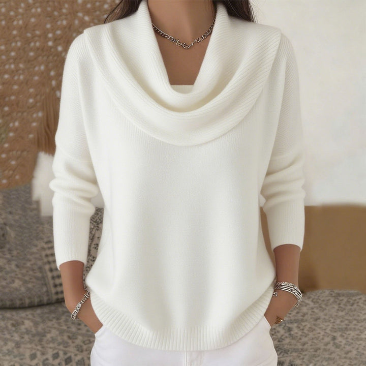 Noémie | Pull à col drapé