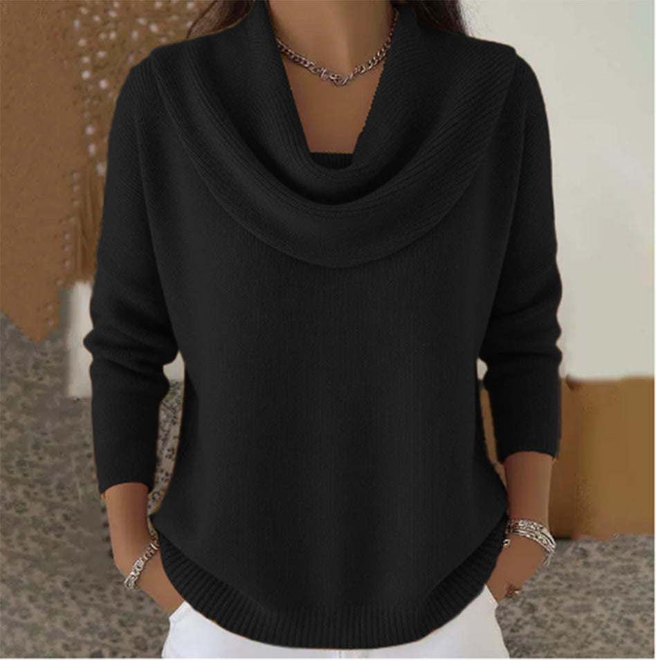 Noémie | Pull à col drapé