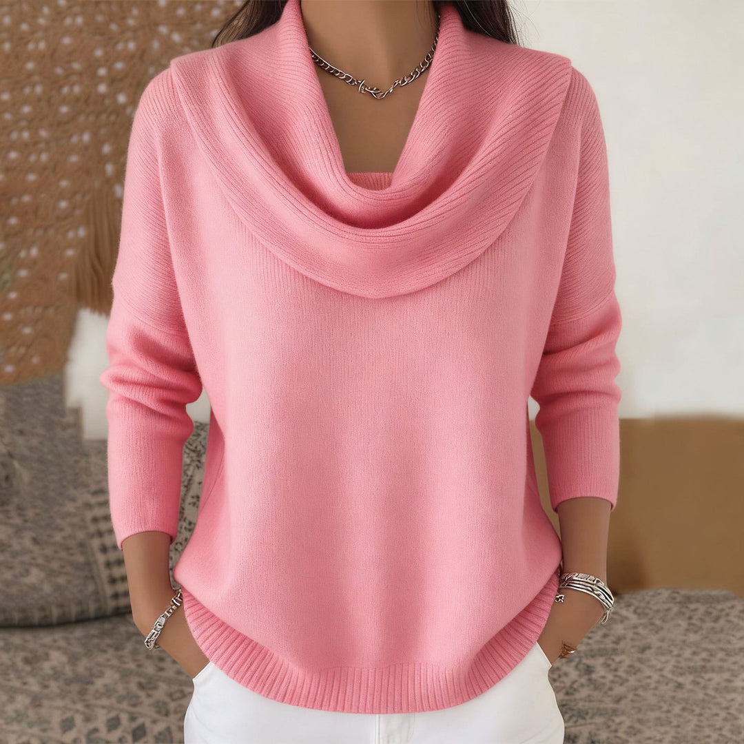 Noémie | Pull à col drapé