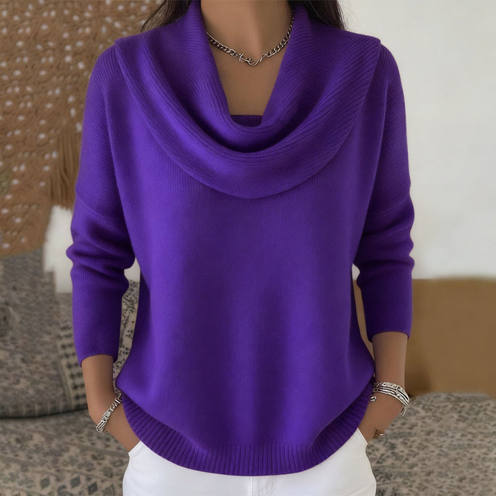 Noémie | Pull à col drapé