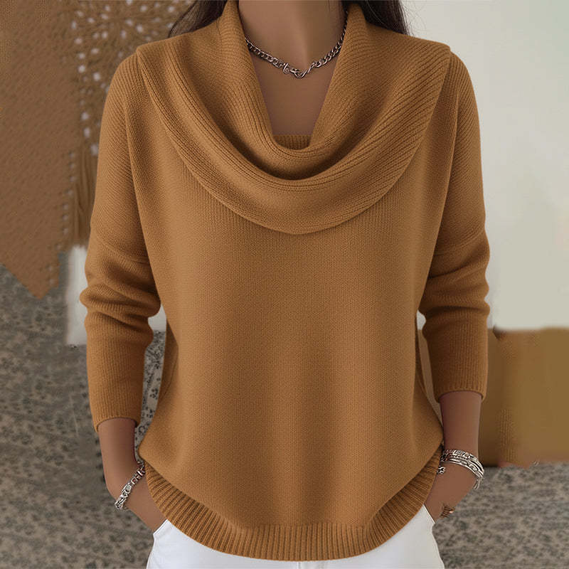 Noémie | Pull à col drapé