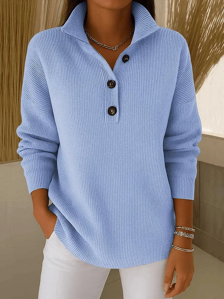 Lucie | Pull à col polo en V