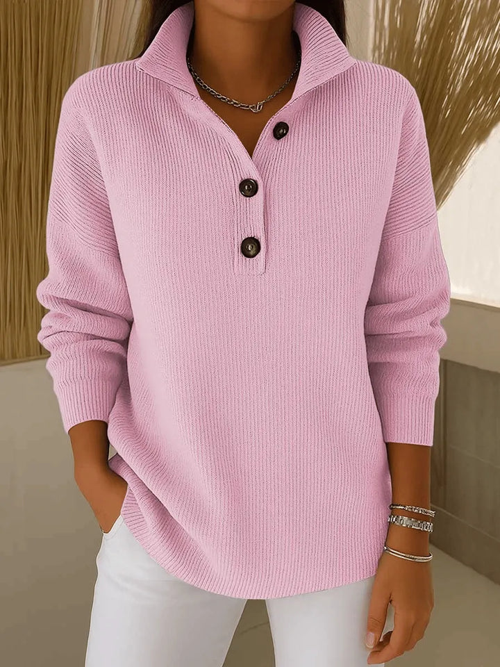 Lucie | Pull à col polo en V