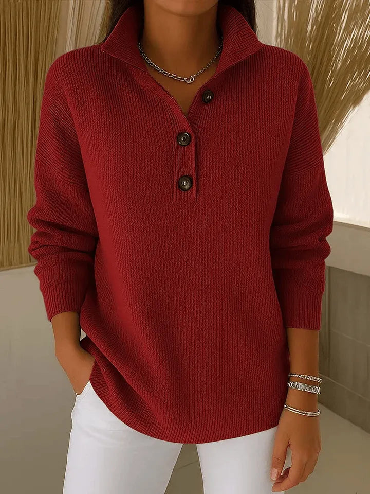 Lucie | Pull à col polo en V