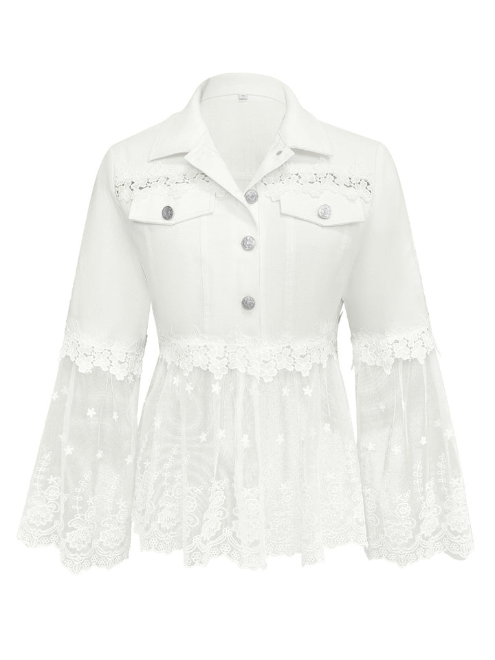 Aurélie | Veste à Panneaux en Dentelle
