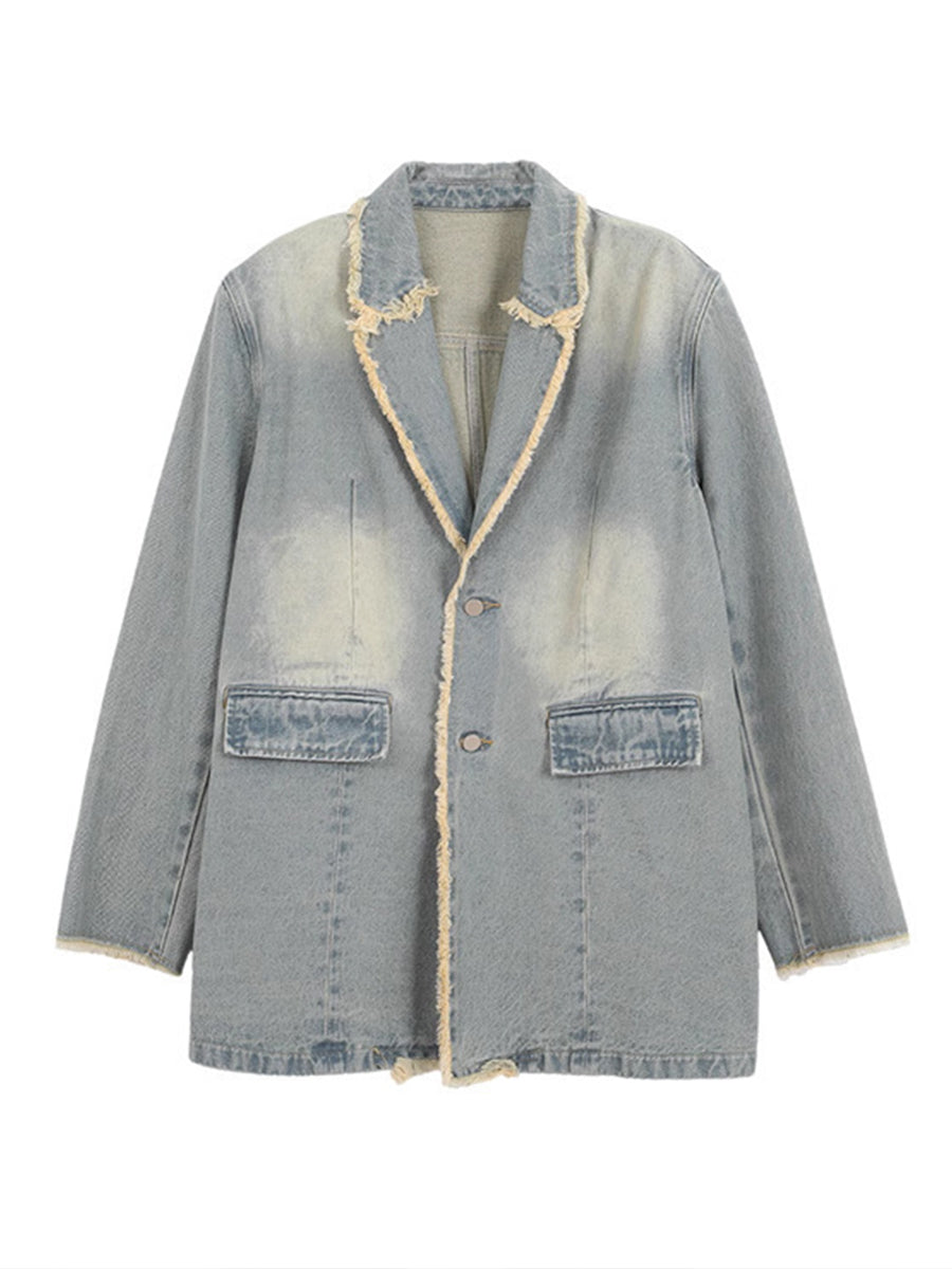 Hannah | Blazer surdimensionné de style vintage avec bords bruts