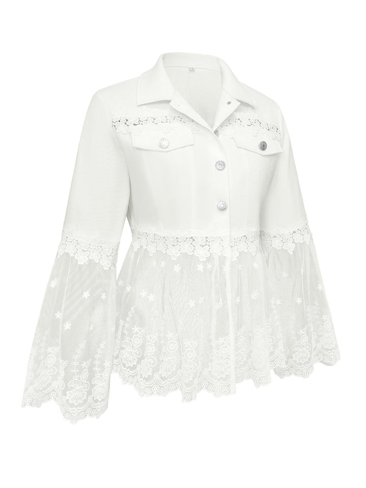 Aurélie | Veste à Panneaux en Dentelle