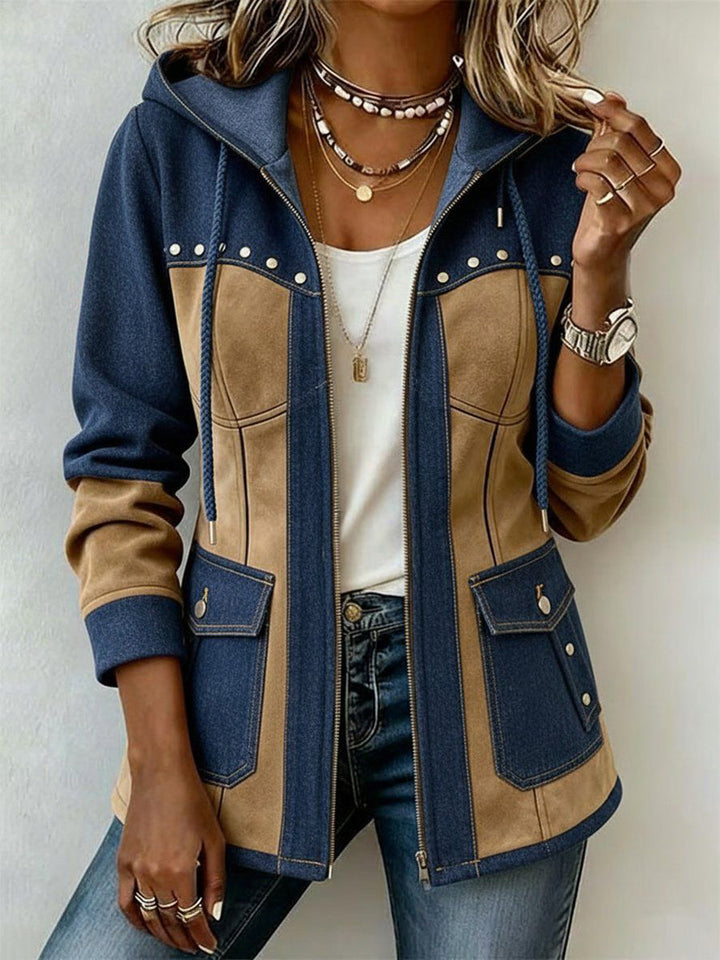 Camille | Veste à Capuche Patchwork