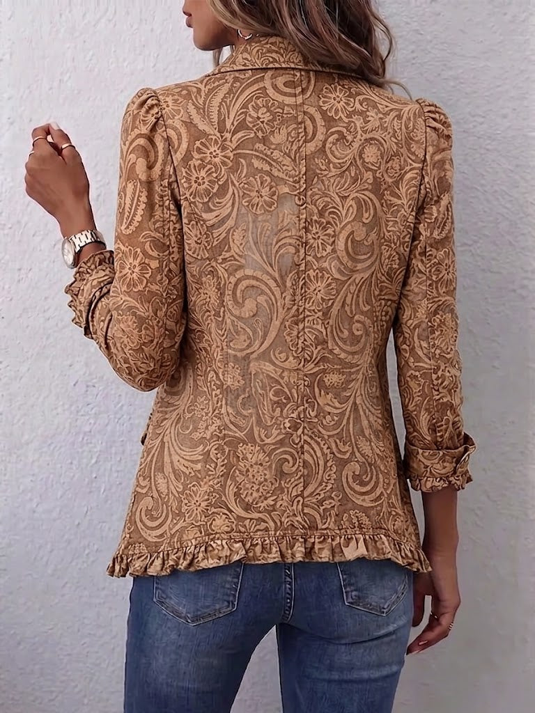 Madison | Veste à volants en imprimé floral vintage bohème