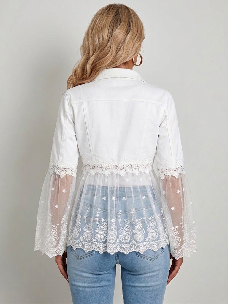 Aurélie | Veste à Panneaux en Dentelle
