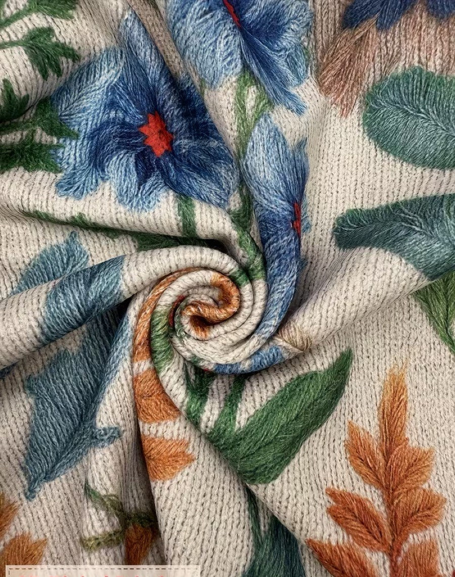 Estelle - Cardigan zippé floral de jardin botanique